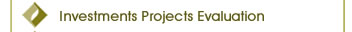 Investments Projects Evaluation
